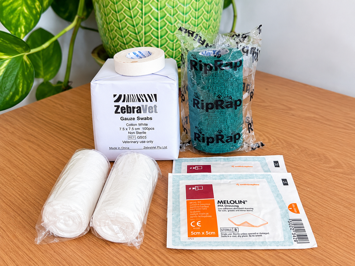 Bandage Basics Refill supplies: gauze swabs, cohesive bandage, conforming bandages, medical tape and dressings