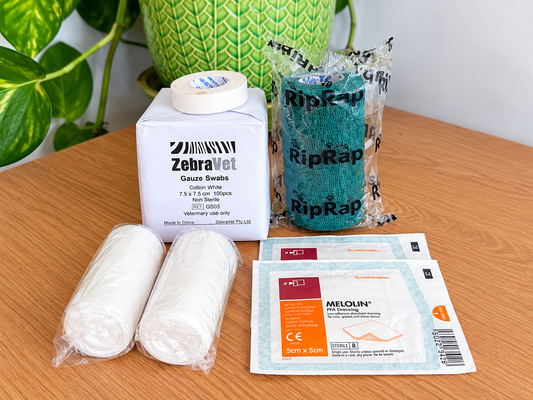 Bandage Basics Refill supplies: gauze swabs, cohesive bandage, conforming bandages, medical tape and dressings